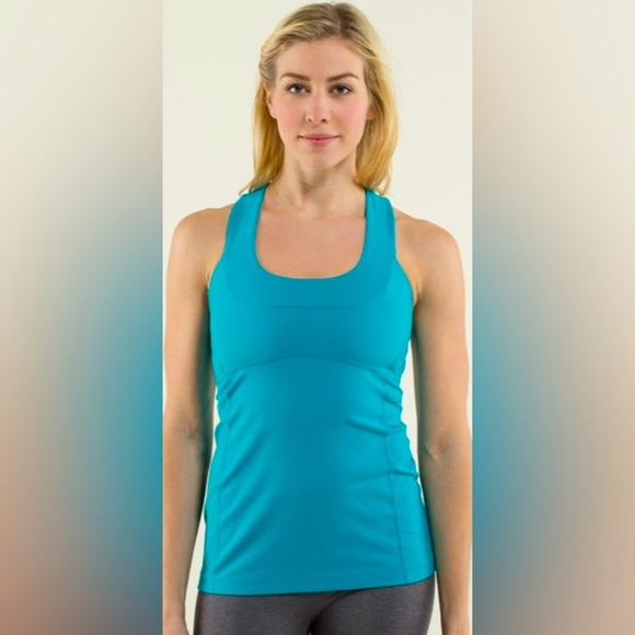 lululemon athletica Tops - Lululemon Athletica Vibrant teal Tank Top